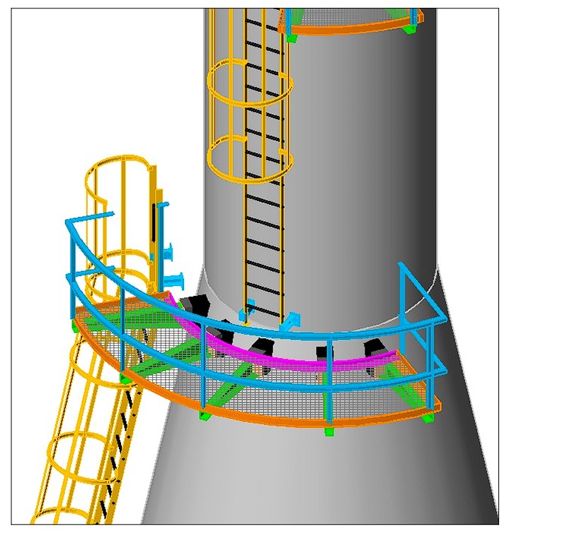 CAD DRAFTING OF LADDER PLATFORM