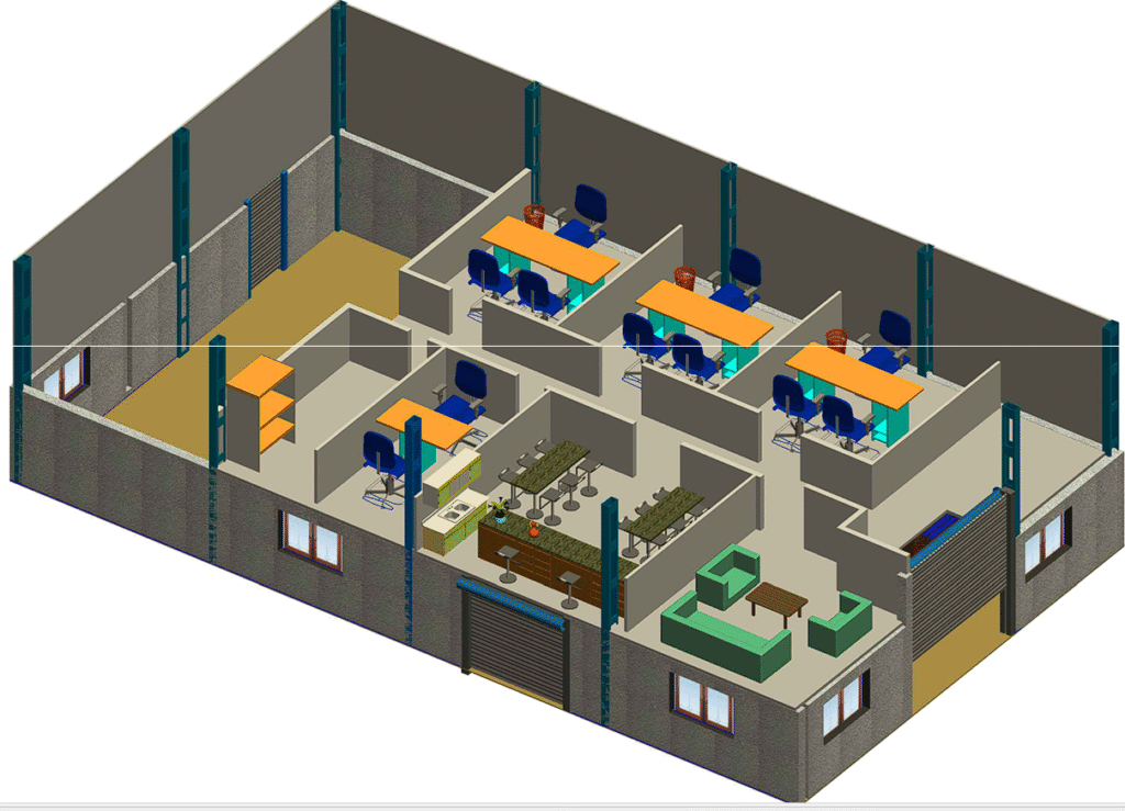 Factory shed design refers to the architectural and structural planning of industrial sheds used for manufacturing, assembly, storage, or logistics. These sheds are engineered to withstand heavy loads, harsh weather conditions, and dynamic workflows—making them essential for MSMEs, large-scale industries, and logistics hubs.
