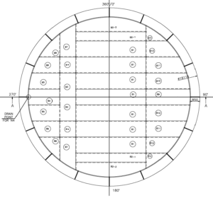 API Standard Tank Design, the bottom plate layout is engineered with overlaps and slopes toward the drain point, ensuring effective liquid evacuation and protection from corrosion pockets. Overlap dimensions are guided by drainage velocity studies and API sump criteria.